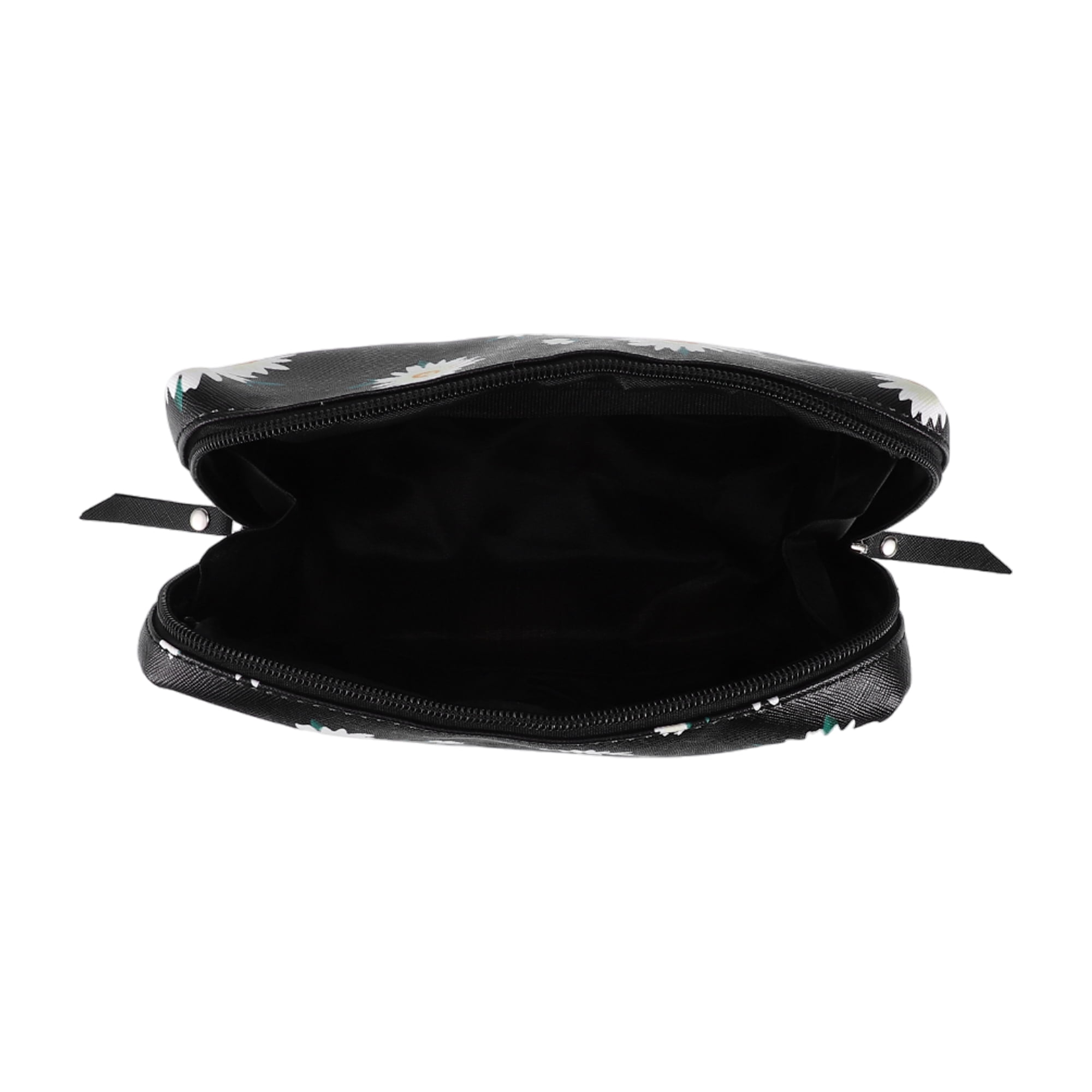 Unique Bargains 1Pc Lady Small Portable Durable Travel Makeup Bags for Toiletry Black