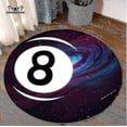 thumbnail image 4 of 120cm Simulation Billiards 8 Ball Rug Round Soft Chair Pad Anti-slip Bath Floor Mat Kids Bedroom Black Carpet Doormat Area Rugs-XinHan, 4 of 5