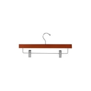 SSWBasics 14 inch Cherry Wood Skirt and Pants Hangers - Case of 50- Wood Pant Hangers -