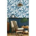 thumbnail image 6 of Stacy Garcia Home Blue Lagoon & Grey Palma Peel and Stick Wallpaper, 6 of 8