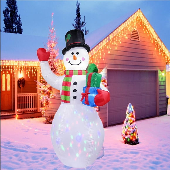 Adornos inflables de Navidad , luces LED de 7, , decoración de patio, figura de luz nocturna para suministro
