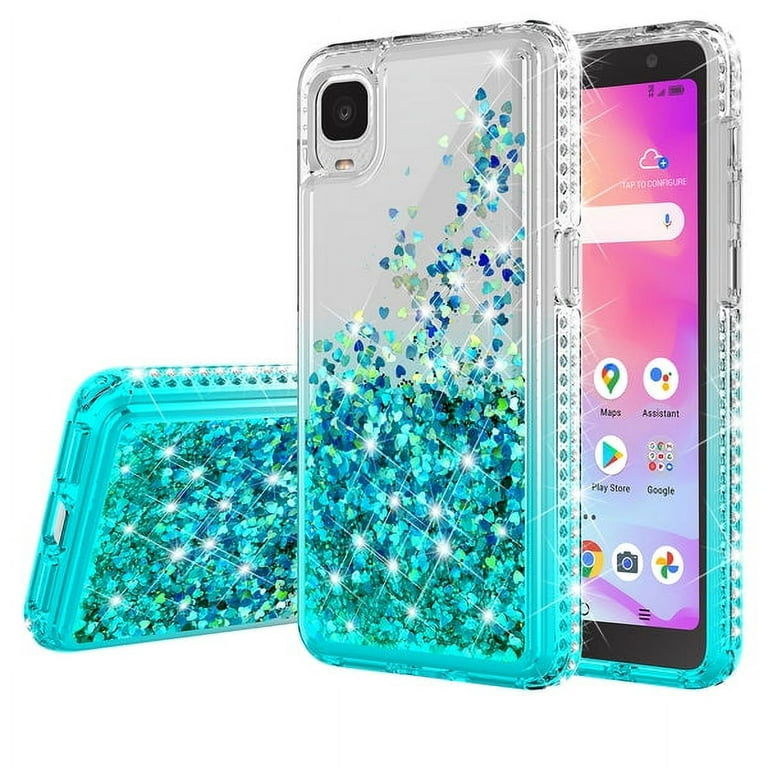 Compatible With Samsung Galaxy S21 Plus Case Glitter Liquid Transparent  Sparkly Shiny Bling Crystal Clear Flowing Quicksand Cover Tpu Silicone -  Green