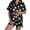 Z127-Black, variant on Halloween Matching Set Satin Silk Relaxed Breathable Spider Pumpkin Print Halloween Pumpkin Set Button Up Shirt and Shorts Sleepwear 2 Piece Satin Pjs Sets