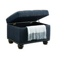 thumbnail image 4 of Pemberly Row Ottoman de Rangement Bleu, 4 of 5
