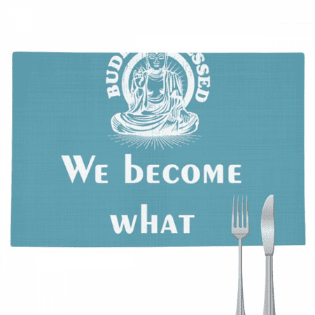

Thinking Change Hope Tradition Placemat Pad Kitchen Woven Heat Resistant Cushion Rectangle