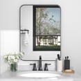 thumbnail image 4 of PAIHOME Black 22x30" Rectangle Metal Wall Mirror, Bathroom Mirrors for Over Sink,Rust-Proof Stainless Steel Frame, 4 of 9