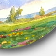 thumbnail image 3 of Designart 'The Trees In The Evening Landscape Field ' Traditional Circle Metal Wall Art 11x11 - Disc of 11, 3 of 5