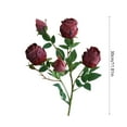thumbnail image 3 of Xuniizn Artificial Flowers, 5-Heads Fake Roses Bouquet UV Resistant Silk Flowers, Lifelike, No Fade, Fake Flowers for Wedding, Party, DIY Tables Centerpiece Decor - Fake Flowers, 3 of 6
