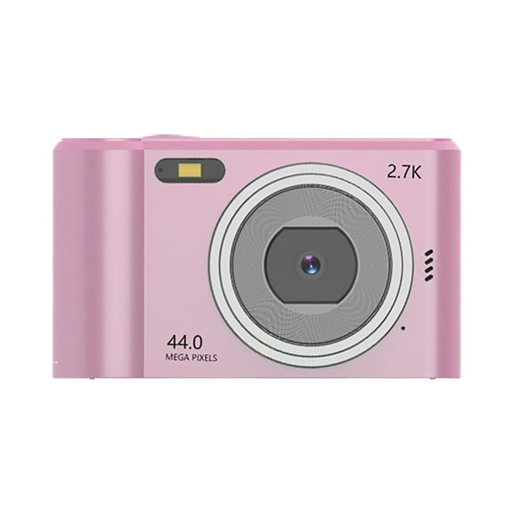 New 44 Million Student Digital Camera 2.4 Inch High-Definition Child Student Card Camera 16 Times Digital Zoom Electronic Anti-Shake Face Detection Pink 11.4*8.2*7.5Cm