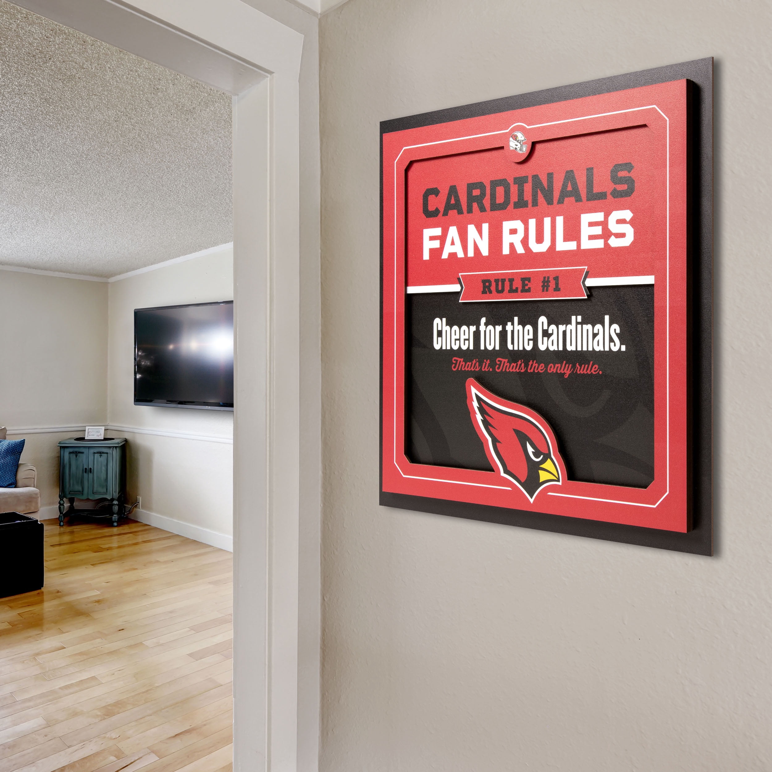 YouTheFan NFL Arizona Cardinals Fan Rules 3D Wall Art