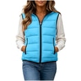 thumbnail image 2 of Sheghy Winter Vests for Women Mid Length Hooded Diamond Quilted Casual Puffer Vest, 2 of 6