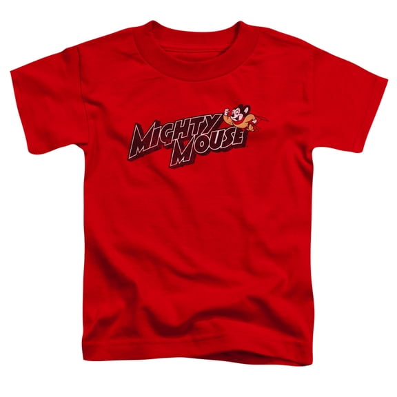 Mighty Mouse Might Logo Toddler T-Shirt Red