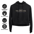 thumbnail image 4 of Popfunk Talamasca Logo Women's Cropped Hoodie Pullover Sweatshirt, Black, X-Large, 4 of 5