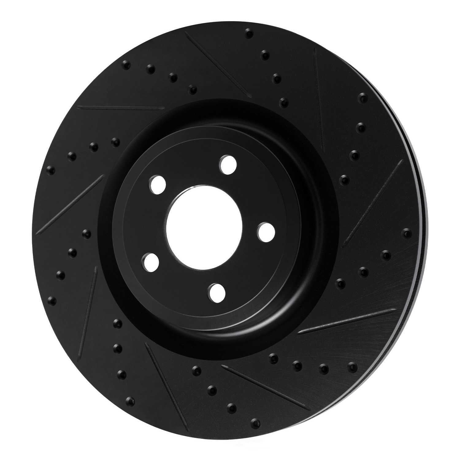 Dynamic Friction Company 633-54277R DFC Brake Rotor - Drilled And Slotted - Black