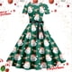 thumbnail image 1 of Vestidos Casuales Para Mujer, Vestido de Fiesta de Noche de Manga Corta Con Estampado Navideño de Los Años 50, 1 of 3