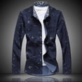 thumbnail image 4 of Camisas informales de otoño con estampado floral para hombres Camisas de cuello de solapa de manga larga más el tamaño M-7XL Jumpingount FS6353-22, 4 of 6