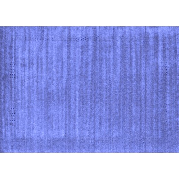 Ahgly Company Indoor Rectangle Abstract Blue Contemporary Area Rugs, 3' x 5'