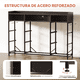 thumbnail image 5 of Comoda Cajonera para Recamara - 9 Cajones De Tela con Parte Superior de Madera y Marco De Acero - Estante Abierto de 2 Niveles - Mueble para TV - Luz Led, 5 of 9