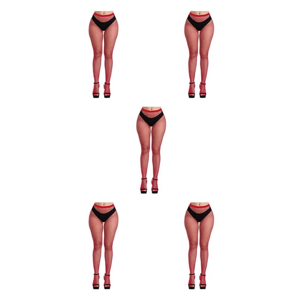 1 par de pantimedias con tirantes moldeadores Minnieouse moda mujer medias de red transpirables verde fluorescente