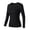 Black, variant on Women's Heated Thermal Shirt Fleece Lined Base Layer Long Sleeve Winter Warm