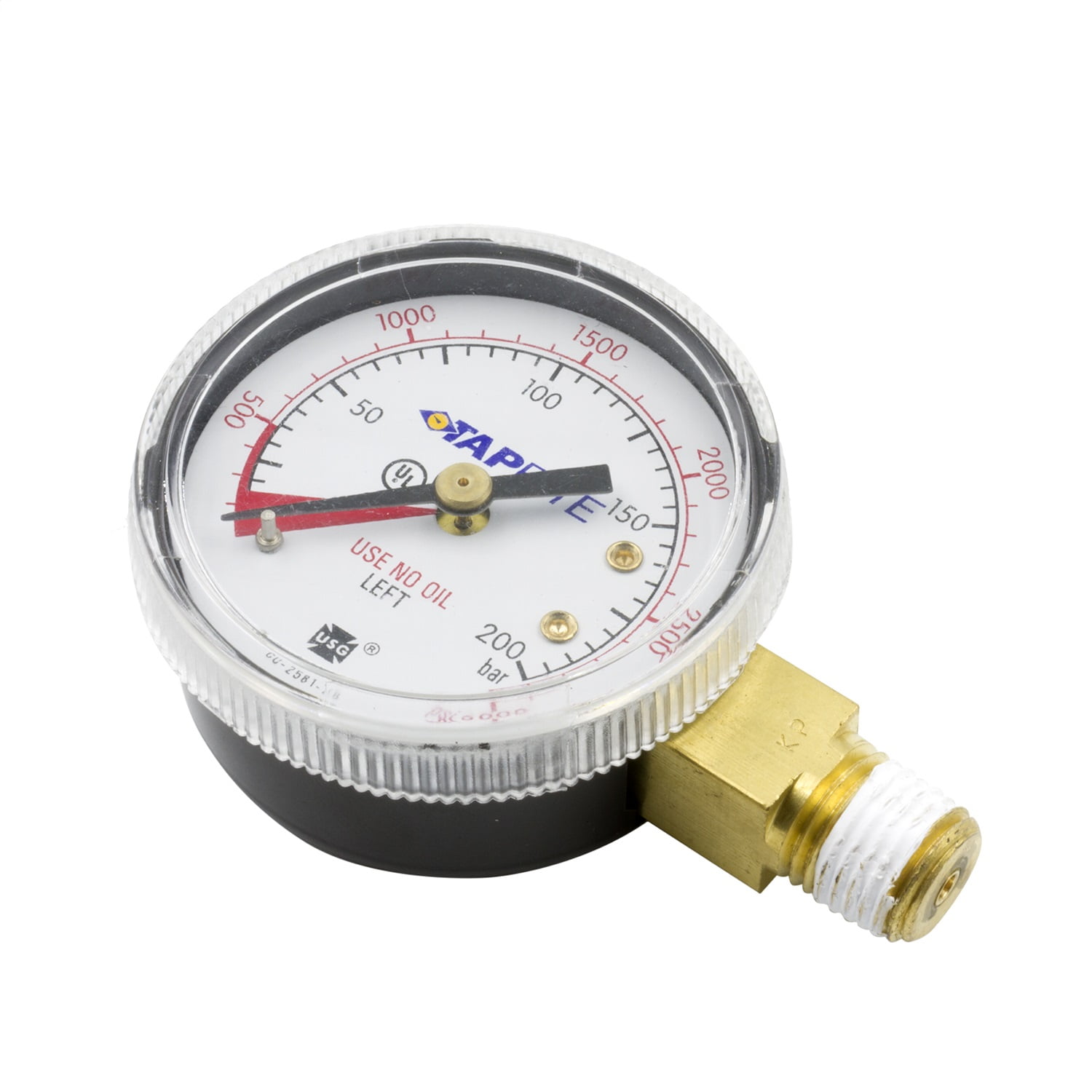 AutoMeter GHP CO2 High Pressure Gauge; 2 in.; White Dial Face; 03000