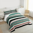 thumbnail image 3 of jejeloiu Minimalist Geometric Artwork Twin Comforter Sets,Colorful Vintage Stripe Bedding Set For Kids 2 Pieces, 3 of 8