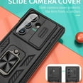 thumbnail image 4 of Dteck for Samsung Galaxy Z Fold 7 2025 Case, Heavy Duty Protective Slide Lens Cover Hinge Protection 360 Degree Ring Magnetic Kickstand Rugged Shockproof Full Protective Phone Cover, Black, 4 of 6