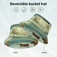 thumbnail image 5 of Daiia Serene Coastal Blue Sky Pattern Bucket Hat - Trendy Cotton Sun Hat for Beach, Golf, Fishing - Fun Outdoor Vacation Boonie for Men and Women, 5 of 9