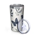 thumbnail image 2 of Butterfly and Leaves Pattern 10oz Tumblers Stainless Steel Tumbler with Lid and Straw,Vacuum Insulated Double Wall Travel Tumbler Cups with Cleaning Brush for Coffee, Tea, 2 of 4
