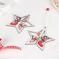 thumbnail image 3 of Black Adornos navideños 3d, colgantes de madera para colgar en el árbol de Navidad, decoración de estrella y campana, 4 Uds., 3 of 5