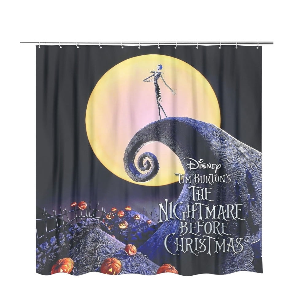 Shower Curtain The Nightmare Before Christmas Bathroom Decor Jack and