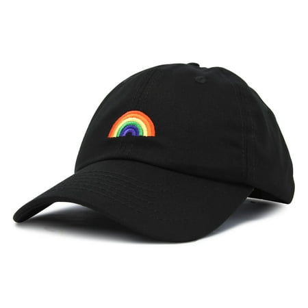 DALIX Rainbow Baseball Cap Womens Hats Cute Hat Soft Cotton Caps in Black