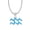Silver Aquarius, variant on Women's Stainless Steel Dainty Blue Opal Inlaid Zodiac Sign Necklace Lightweigh Charming Astrology Amulet Collar Necklace Silver Scorpio