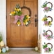 thumbnail image 1 of Corona de puerta de tulipanes artificiales de primavera 13,7" • Tapices florales de ratán • Decoración interior exterior para puertas de primavera • Adorno ligero para decoración del hogar, 1 of 6