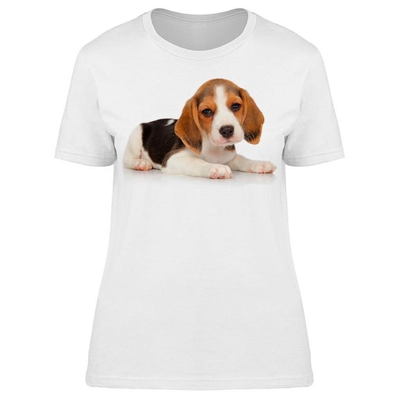 Lying Down Beagle Puppy T-Shirt Women -Image by Shutterstock, Female Small