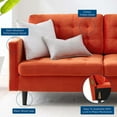 thumbnail image 4 of Modway Exalt Tufted Performance Velvet Sofa in Orange and Black, 4 of 9
