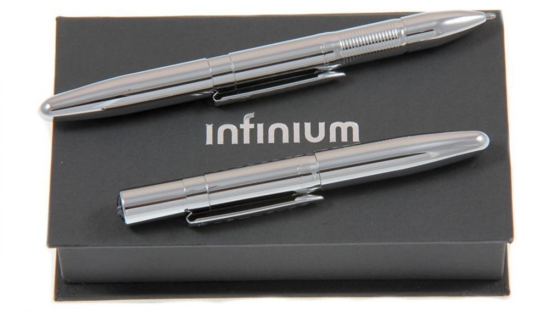 Fisher Space Pen Infinium Chrome Finish Blue Ink 5.25in. x 1.25in. x 3.25in.