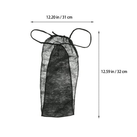 

Frcolor 100Pcs Women Disposable T-Back Non-Woven Thong Sauna Briefs Practical Underwear Black