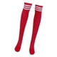 thumbnail image 4 of Calcetines por encima de la rodilla Yinane de Navidad Rojo con rayas blancas, 4 of 8