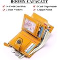 thumbnail image 2 of Cartera de mujer CHAO de piel auténtica suave color amarillo 16 ranuras para tarjetas con protección RFID, 2 of 4