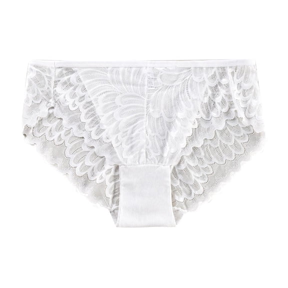 Ashirexll Plus Size Underwear for Women, Ladies Underwear Panties, Large Size Mid Waist Lace Briefs