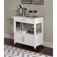 thumbnail image 2 of Pemberly Row Transitional Wood Kitchen Cart with Granite Top in White, 2 of 14