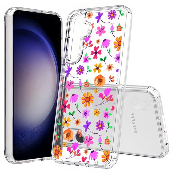 TalkingCase Slim Fit Phone Case Compatible for Samsung Galaxy S25(Not S25 Plus/Ultra), Flower 1 Print, Lightweight,Flexible, USA Print