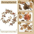 thumbnail image 3 of 6 Ft Fall Garland Maple Leaf for Mantle, 1 Pack Hanging Vine Garland Fall Decor for Home, Artificial Autumn Leaves Garlands Thanksgiving Decor for Porch Fireplace Christmas (Fall Garlands), 3 of 9