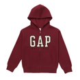 thumbnail image 3 of Sudadera con Capucha y Cierre Completo con Logo GAP para Niños, Marrón Oscuro, Talla XS, 3 of 4