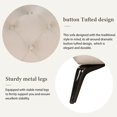 thumbnail image 6 of Velvet Accent Chair, Single Sofa Chair with Metal Legs, Comfy Upholstered Armchair with Button Tufted Back, Modern Side Chair for Living Room Bedroom, Beige, 6 of 7