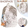thumbnail image 3 of Fashion Floral Printed Backpack Waterproof All-match Zipper Bookbag for Student Girls, 3 of 5