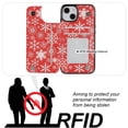 thumbnail image 4 of Funda tipo cartera HAOPINSH para iPhone 13 6.1 con tarjetero Papá Noel, 4 of 6