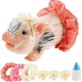 thumbnail image 1 of Yazoeia Silicone Pig Silicone Piglet with Nursing Bottle and Clothing Accessories 5 Inch Lifelike Animal Pig Doll Cute Realistic Miniature Reborn Interesting Full Silicone Body Pig Toys, 1 of 9
