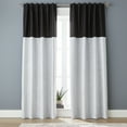 thumbnail image 2 of (2 pack) Better Homes & Gardens Colorblock Rod Pocket and Back Tab Blackout Curtain Panel, 1-Piece, Black, 50" W x 84" L, 2 of 10